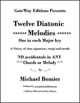 12 Diatonic Melodies for Piano Solo piano sheet music cover